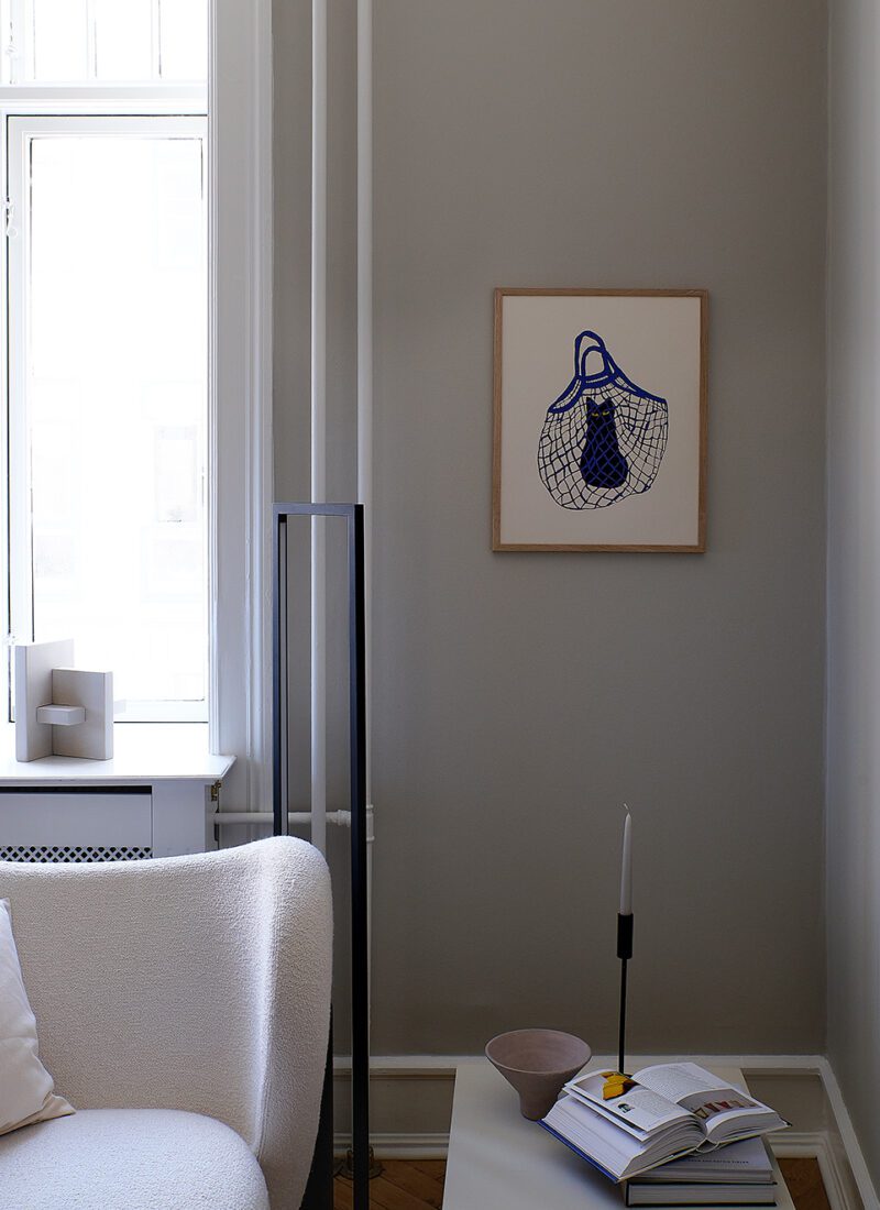 The cat's in the bag poster 30x40 cm