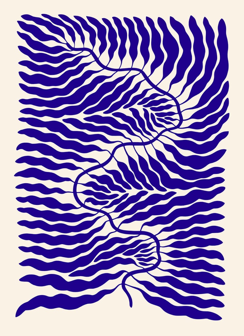 Little blue poster 50x70 cm