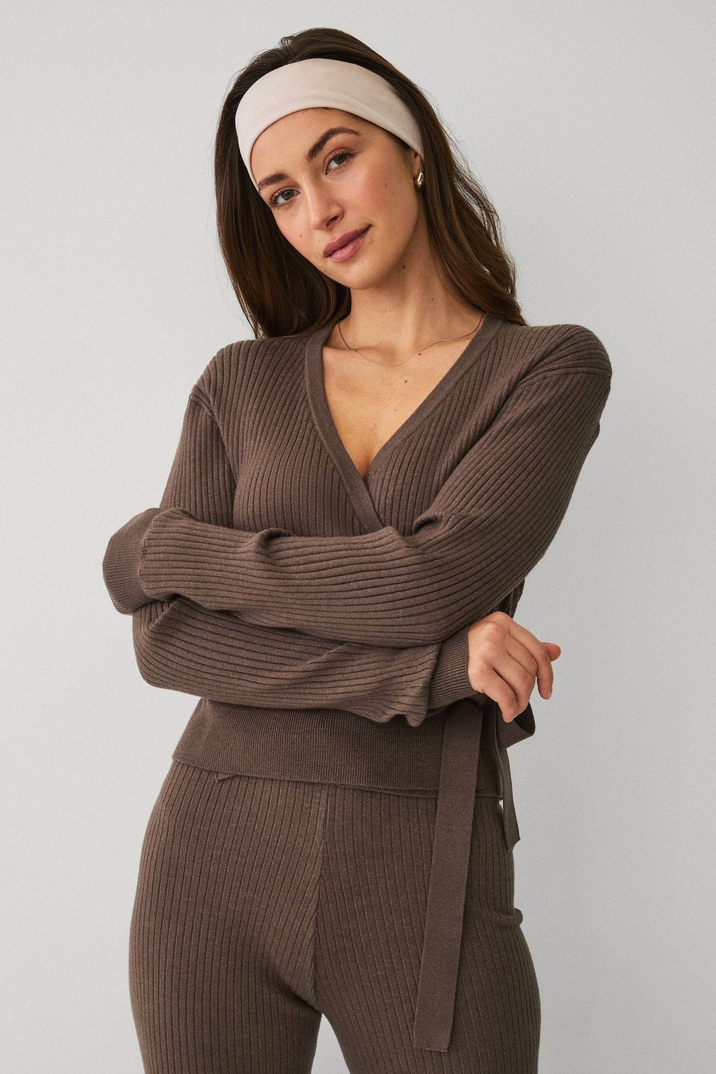 Ellos STUDIO Knitted Wrap Top